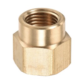 M METERXITY Brass Reducer Coupling - Brass Reducer Pipe Fitting Tight Connection Application Air Compressor (G3/8 x G1/4 Female Gold)