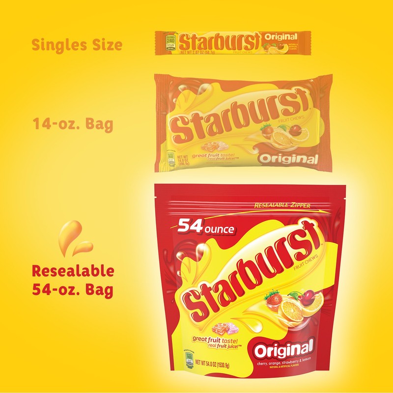 Starburst Original Fruit Chew Candy 54-Ounce Party Size Bag
