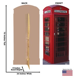 Cardboard People English Phone Booth Life Size Cardboard Cutout Standup