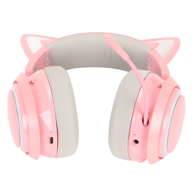 Cat Ear Gaming Headset RGB Light Bluetooth Wireless Headphones with