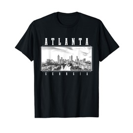 ATL Atlanta Skyline Georgia USA America Vintage Souvenir T-Shirt