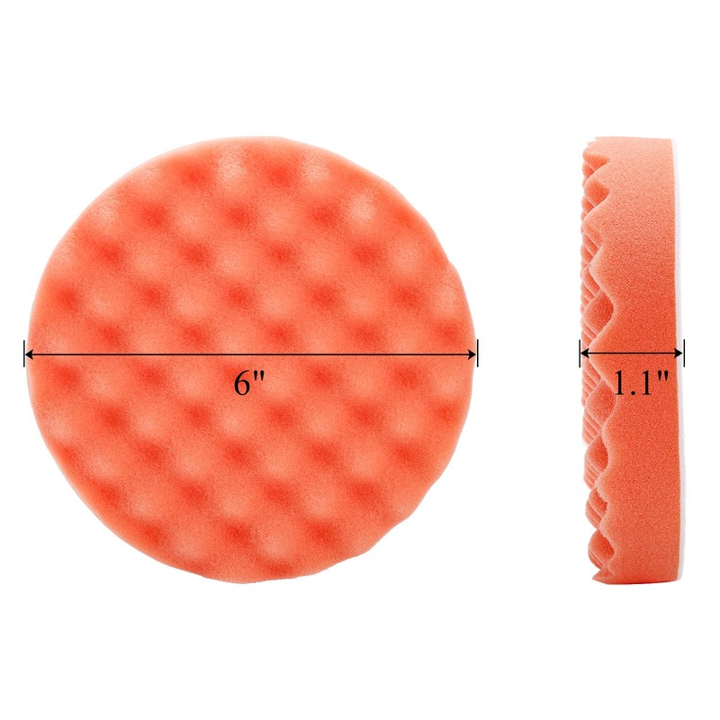 Fasmov 8 Pack 6" Buffing Polishing Pads Waffle Buffing Pads,