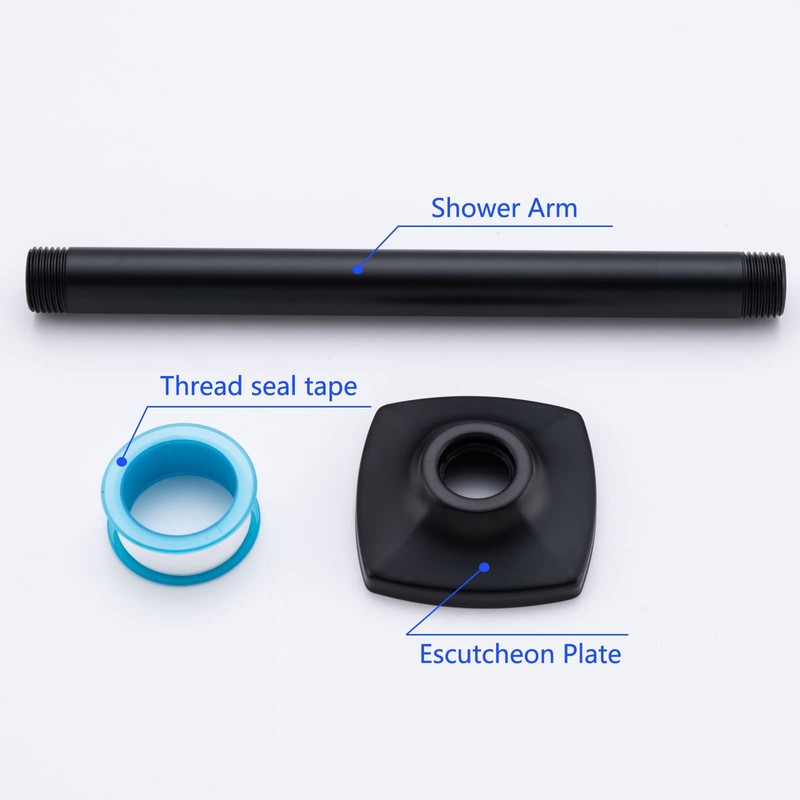 SWHYGER 8 Inch Ceiling Mount Shower Arm and Flange,Straight Arm