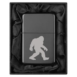 Lighter in Black Silk Lined Gift Box Bigfoot Sasquatch (Black)