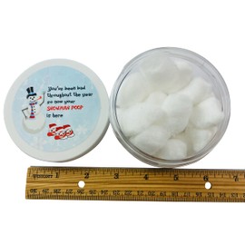 Snowman Poop with Cotton Ball Christmas Stocking Stuffer Gag Gift Holiday Party Secret Santa for Kids and Grownups