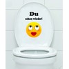 Mabi-IN-Design A168 Toilet Sticker with Smiley Smilie Design