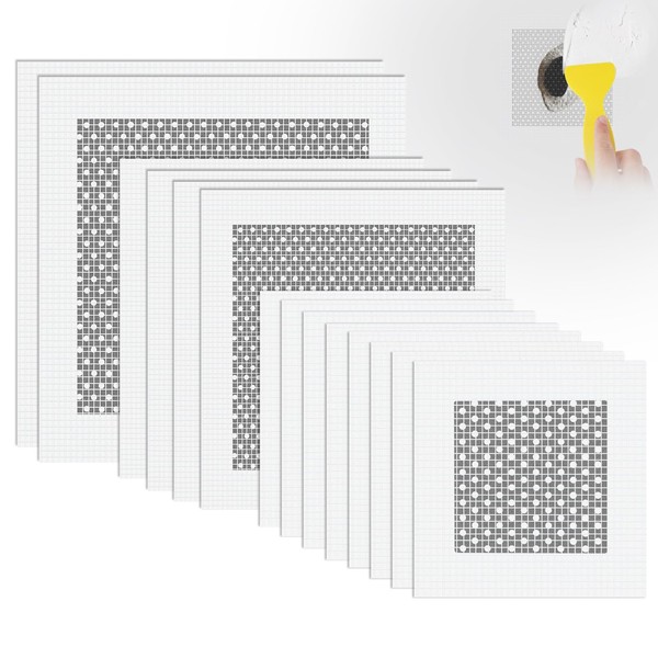 flintronic 14PCS Wandreparatur Patch Selbstklebendes, 2/4/6 Zoll Selbstklebendes Gipsplatten-Reparaturset zum