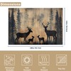 Rustic Deer Forest Table Placemats Set of 6, Linen Placemats