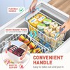 Goovilla Freezer Organizer Bins with Foldable Handle, 8 Pack Stackable