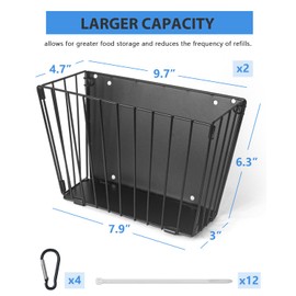 Rabbit Hay Feeder - Guinea Pig Hay Feeder - X-Large Metal Frame Bunny Hay Holder, 9.7x4.7x6.6 inch Guinea Pig Hay Holder for Bunny, Guinea Pigs, Chinchillas, Small Animals (2 Pack)
