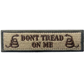 Tactical Don't Tread On Me Milltary Embroidered Applique Morale Hook & Loop Patch - Multitan
