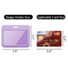 Larpur Sliding Badge Holders, Horizontal Card Cases for Office Work