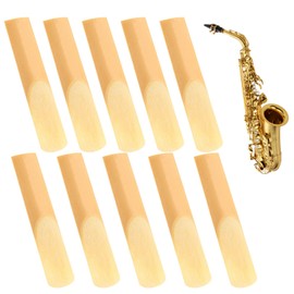 Professional Alto Saxophone Reeds 10 PCS Strength 2.0 Alto Sax Reeds Natural Air-Dried Traditional Reed with 2.5+ Years Growth, Digital Crafted for Consistent Sound & Durability