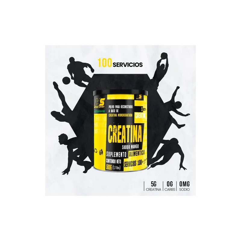 Hs Hiper Sports Creatina Monohidratada 500g 100servs