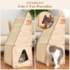 FIVLOCCEN Enhanced Wood-Framed Cat Scratching Post: Large Sisal Cat Scratcher,