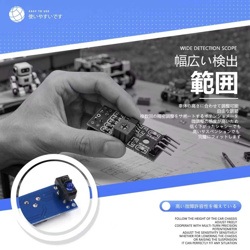 Kazeori 10pcs TCRT5000 Infrared Reflection Sensor Module IR Barrier Line