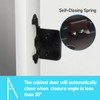 30 Pack 15 Pairs Black 1/2 inch Overlay Cabinet Doors