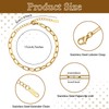 10Pcs Charm Bracelet Paperclip Chain Bulk,6.7'' Charm Bracelet Chains Stainless
