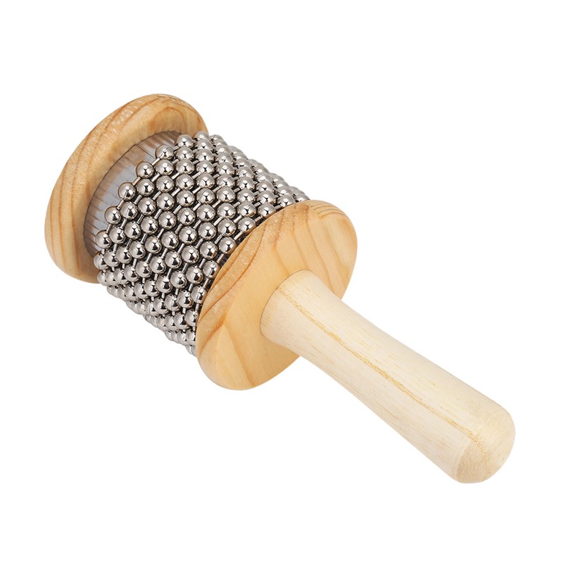 Wooden Hand Shaker Cabasa Percussion Instrument Small Size for Student