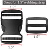Plastic Buckle 1 1/2 Inch - Double Adjustable Quick Side
