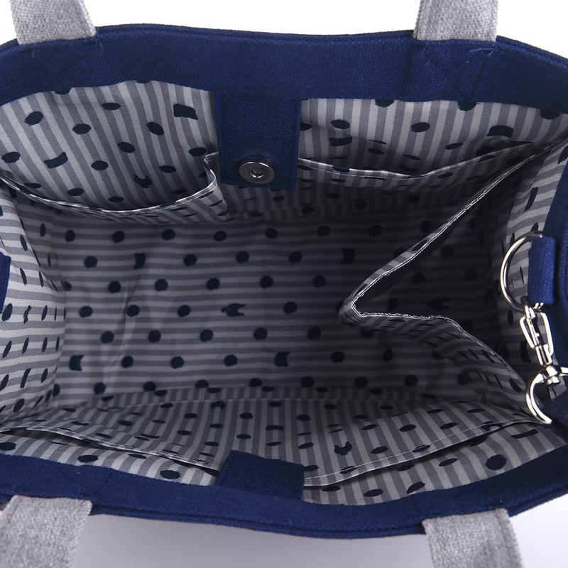 KUSUGURU Tote Bag, 2-Way Shoulder Bag, navy