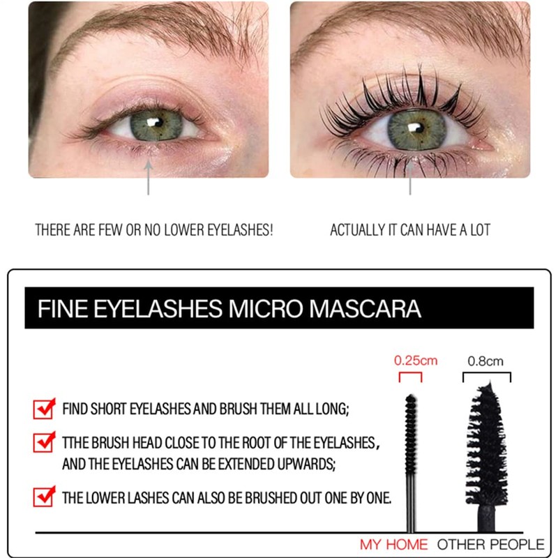 4D Mascara for Fine Short Eyelash, Waterproof Extra Long Lash