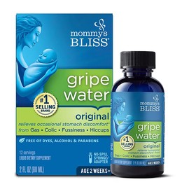 Mommy's Bliss Gripe Water Original. Alivia Molestias de Estómago e Irritabilidad Asociado Cólicos, Gases, Hipo y Dentición. Producto Natural y Orgánic