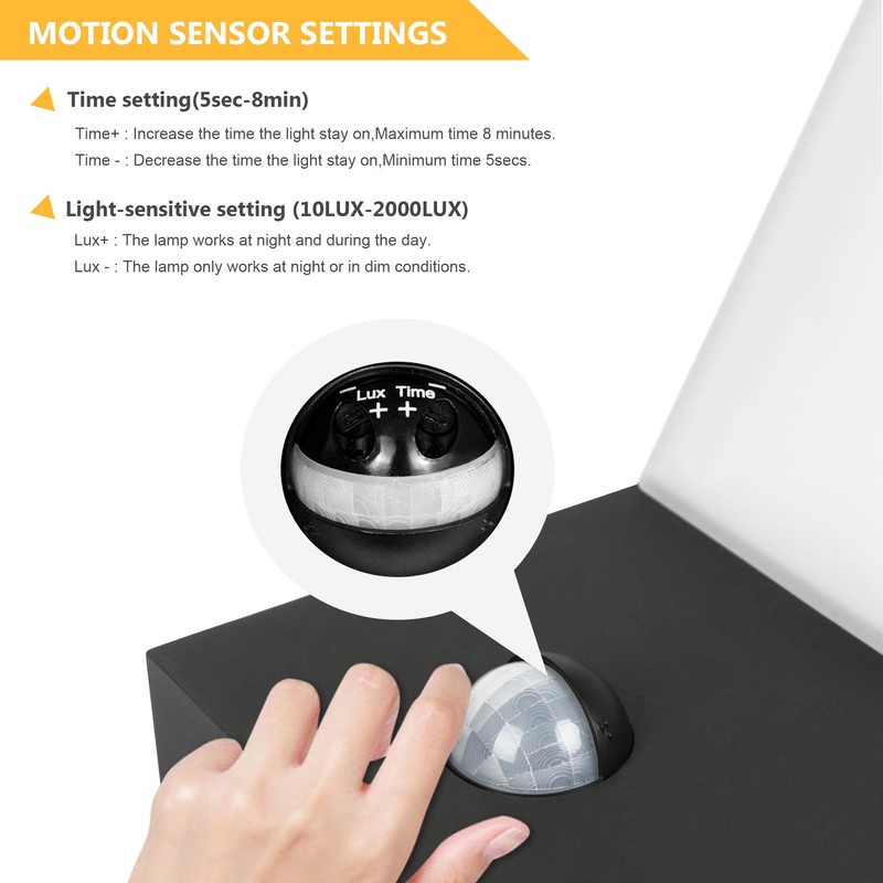 Lustrlach Motion Sensor Light Outdoor Porch Light Fxiture Exterior LED