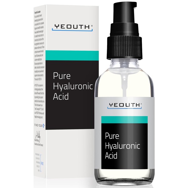 YEOUTH Pure Hyaluronic Acid Serum for Face, Hydrating Serum for Face, Wrinkles, Dark Spots & Dull Skin, Anti Aging Serum, Hyaluronic Serum for Face for Women & Men, Face Care