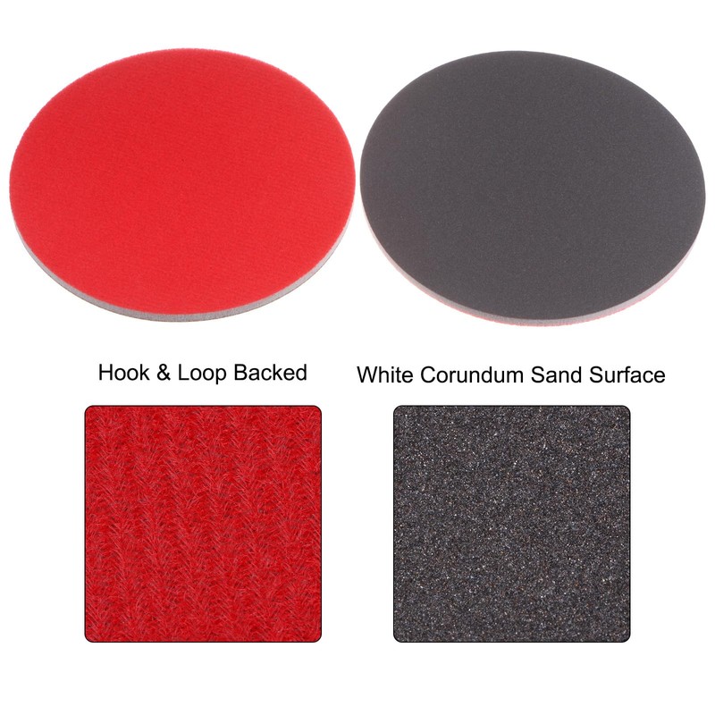 sourcing map 6pcs 1200 Grit Sanding Sponge 6 Inch Hook