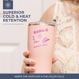 ORCA Chaser 27oz Insulated Stainless Steel Tumbler | Water Bottle with a Spill Proof Whale Tail Lid, Dishwasher Safe Thermos for Hot & Iced Drinks, Bachelorette Party Favor Accessory — Girls Night Out