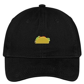 Trendy Apparel Shop Taco Embroidered Cap Premium Cotton Dad Hat - Black