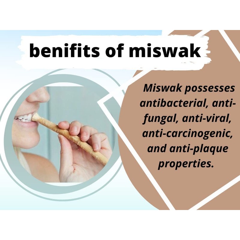 Natural Traditional Miswak (sewak) Peelu Chewing Stick Toothbrush for Whiter