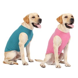 WEONE Camisetas de verano para perro, chaleco de algodón a rayas, ropa básica transpirable suave para perros pequeños y medianos, XXL