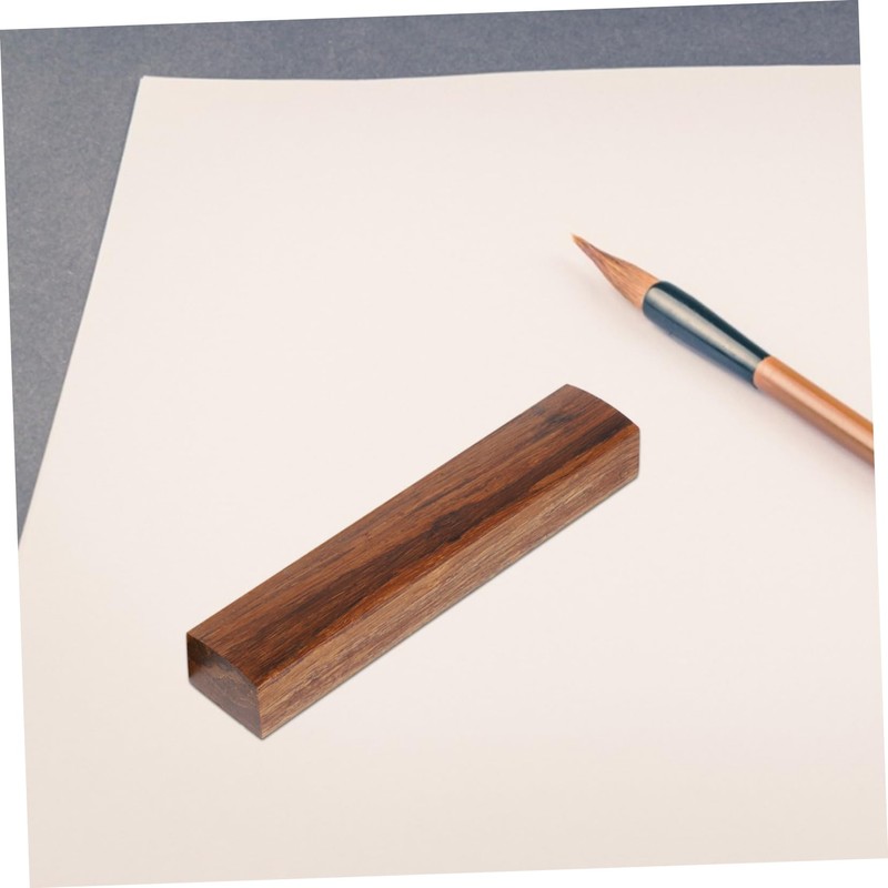 Operitacx Pack of 2 Bamboo Calligraphy Ruler Table Paperweight Chinese