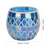 Purple Blue Mosaic Glass Candle Holder Romantic DIY Scented Candle