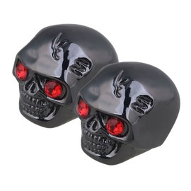 BQLZR Electric Guitar Skull Volume Tone Knobs Metal Skull Head Control Knobs Electric Guitar Knobs Skull Knob Cool Style to Guitar Pack of 3