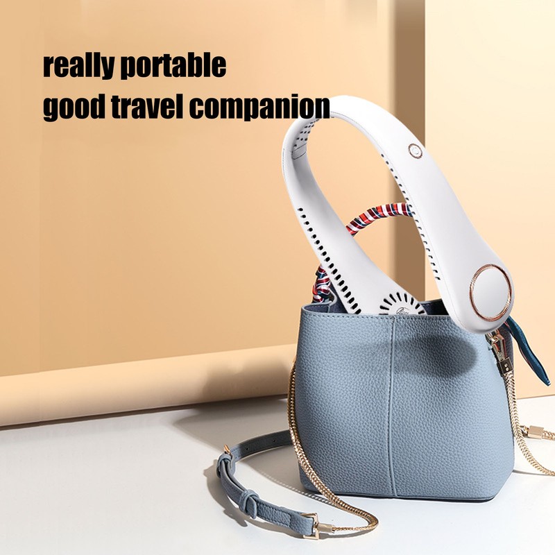 Hanging Neck Fan 3 Speed Bladeless Rechargeable Comfortable Portable Neck