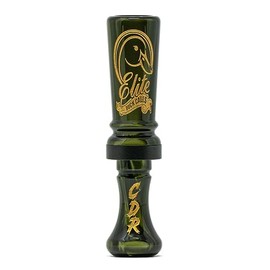 Elite Duck Calls Acrylic Cache CDR Double Reed Duck Call - Great for Hunting Mallard, Wood Ducks, Pintails, Teal and Gadwall (Venom (Black Gold Pearl))