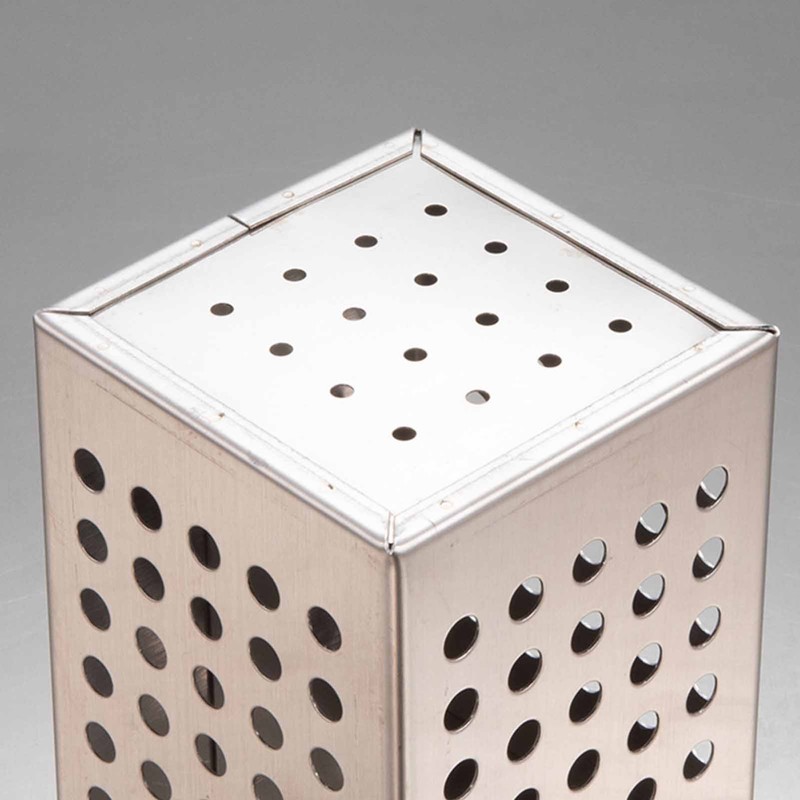 Kitchen Utensil Holder Stainless Steel Square Cutlery Drainer Countertop Utensil