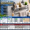 Suction Cup Bathroom Shelf for Shower Storage – 40cm Gray