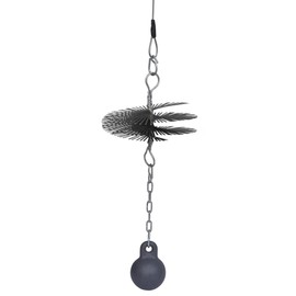 TREATLIFE HOME Effortlessly Clean Your Chimney with Round Cleaning Brush, Durable Steel Wire, 5.9-Inch Diameter, Includes Chain and Thread