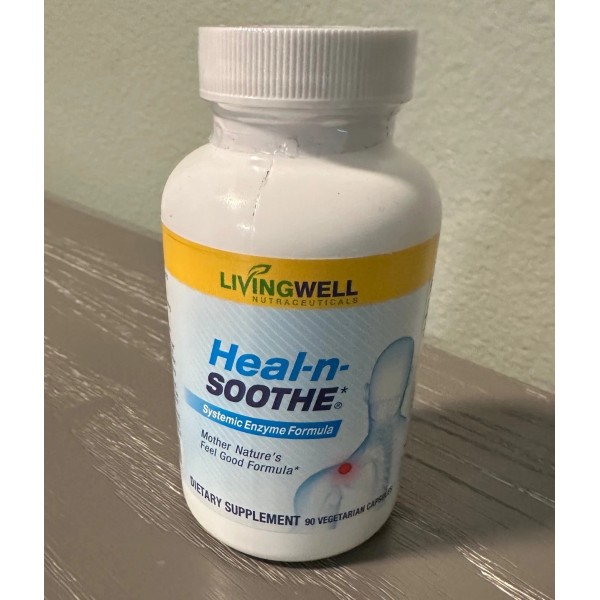 Heal-n-Soothe Dietary Supplement 90 Capsules Exp 1/2028 Systemic Enzyme Formula