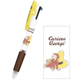 Kami 304738 [Made in Japan] [Curious George] Jetstream 3 Color Ballpoint Pen [George] [Curious George] [Picture Book] [Anime] [Character] [Ballpoint Pen ] [Writing Instrument] [Stationery] [School]