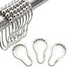 12 Stainless Steel Shower Curtain Rings Heavy Duty Ball Bearing