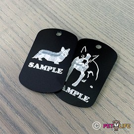 Mister Petlife Love Whippet Engraved Keychain/GI Tag Park v2 English Pink