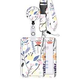 QICHEN Porta Gafete con cordón,manga resistente para tarjetas de identificación para familiares, amigos, enfermeras, profesores (blanco 1)