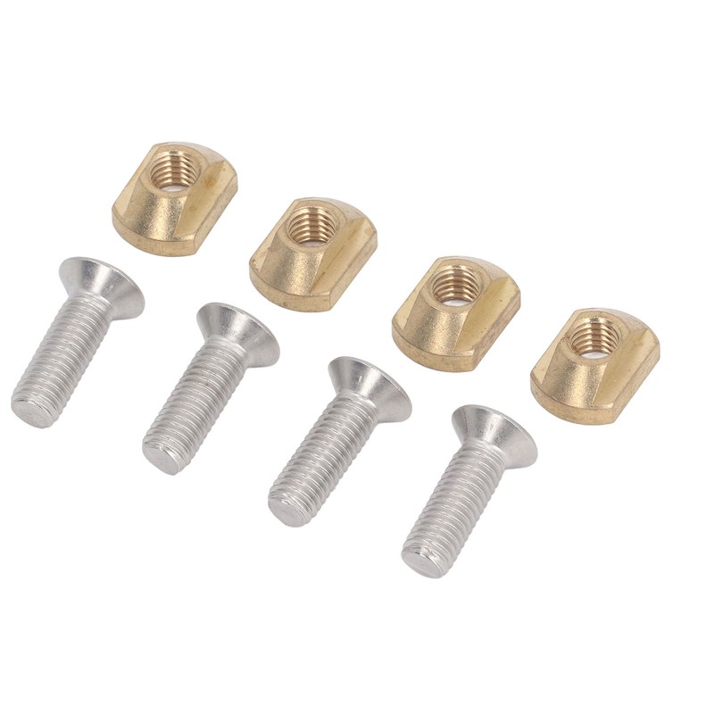 4 Sets Surfboard Screw Plate Copper Seawater Erosion Resistant Fins