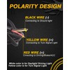 Qasim 60cm White&Yellow Cars DRL LED Strip Daytime Running Lights