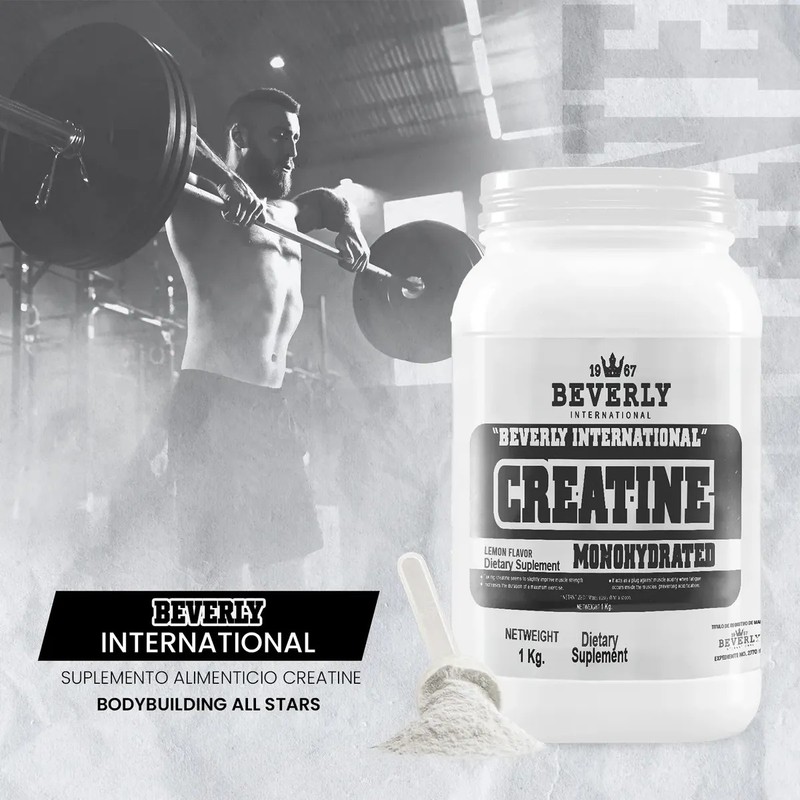 Creatina Monohidratada Beverly 1kg 200 Servicios En Polvo